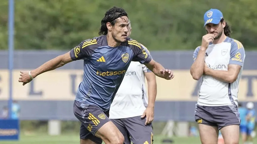 Con Cavani a la par, Boca entrenó pensando en Alianza Lima