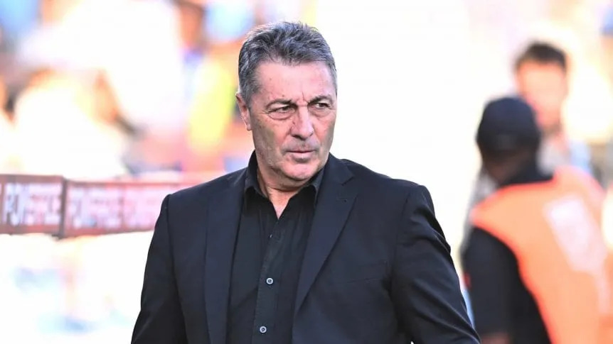 La alegría de Kudelka por la victoria contra San Lorenzo