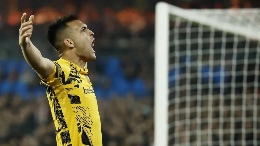 Con un gol de Lautaro Martínez, Inter derrotó a Feyenoord