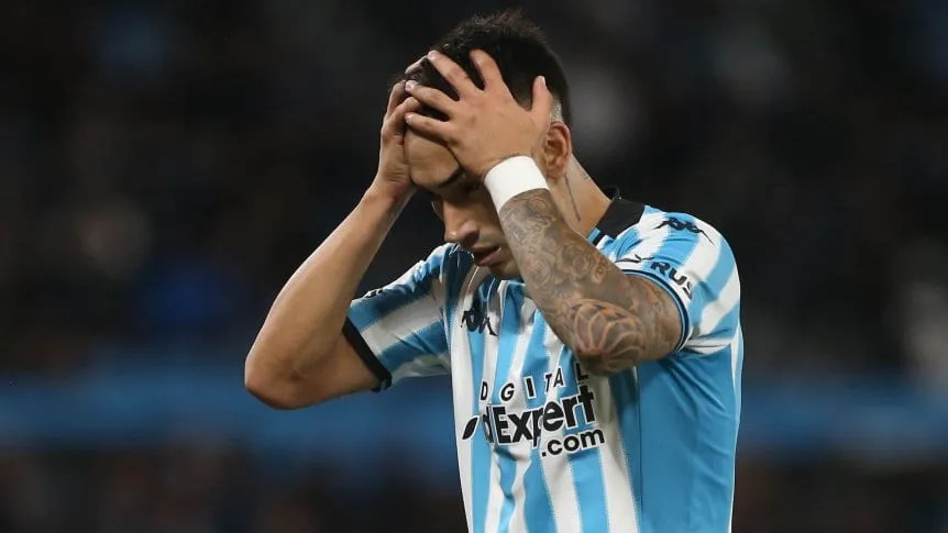 Malas noticias en Racing: Santiago Solari se sumó a la lista de lesionados