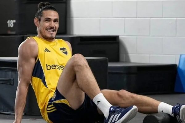 Buenas noticias en Boca: Cavani se entrenó a la par del grupo