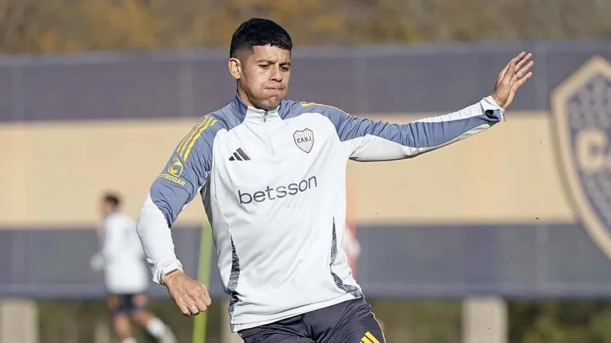 Marcos Rojo otra vez noticia en Boca: no pudo terminar la practica por un problema muscular