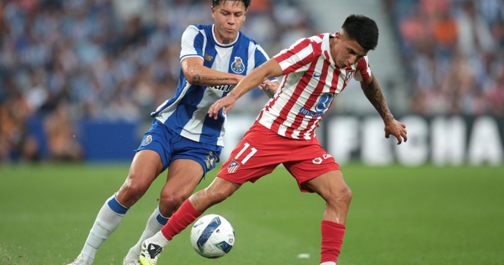En el estreno de Thiago Almada, Atlético de Madrid perdió ante Porto