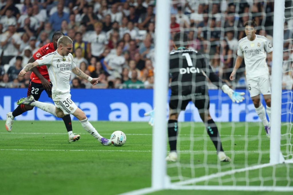 La tabla en la que se metió Mastantuono tras su debut en Real Madrid