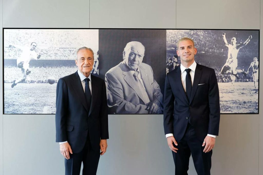 Florentino Pérez elogió a River en la presentación de Mastantuono