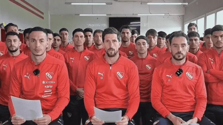 El plantel de Independiente pidió solidaridad del fútbol argentino en un duro comunicado