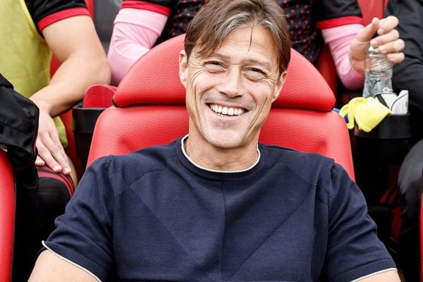 La alegría de Almeyda tras la goleada frente a Barcelona