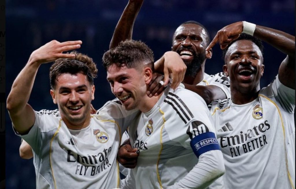 De la mano de Valverde, Real Madrid goleó a Manchester City y quedó a un paso de los cuartos de final
