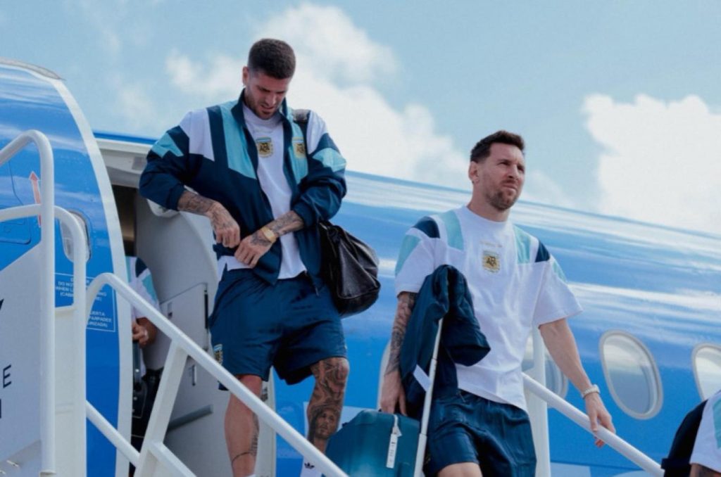 Argentina ya está en Dallas para su segundo partido en el Mundial